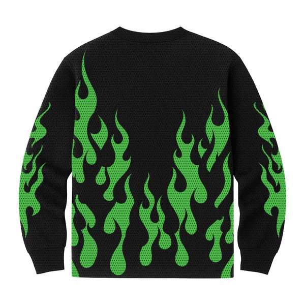 TOXIC FLAMES LS MESH TOP
