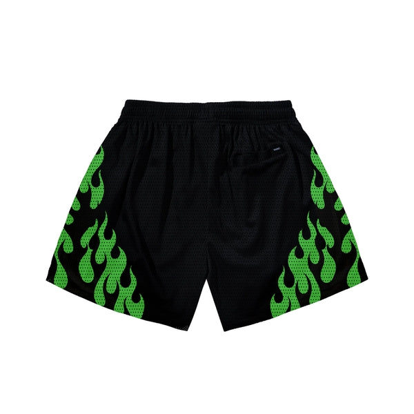 TOXIC FLAMES MESH SHORTS