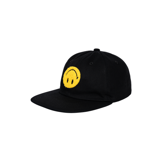 MARKET clothing brand SMILEY UPSIDE DOWN 6 PANEL HAT. Find more graphic tees, hats, beanies, hoodies at MarketStudios.com. Formally Chinatown Market. 