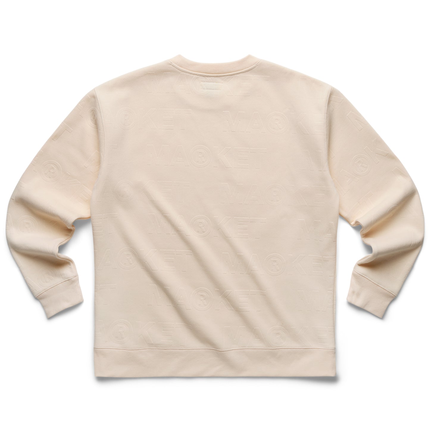 MINIMAL EMBOSS PRINT FLEECE CREWNECK