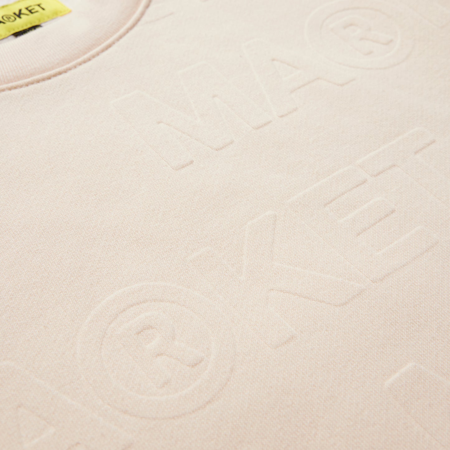 MINIMAL EMBOSS PRINT FLEECE CREWNECK