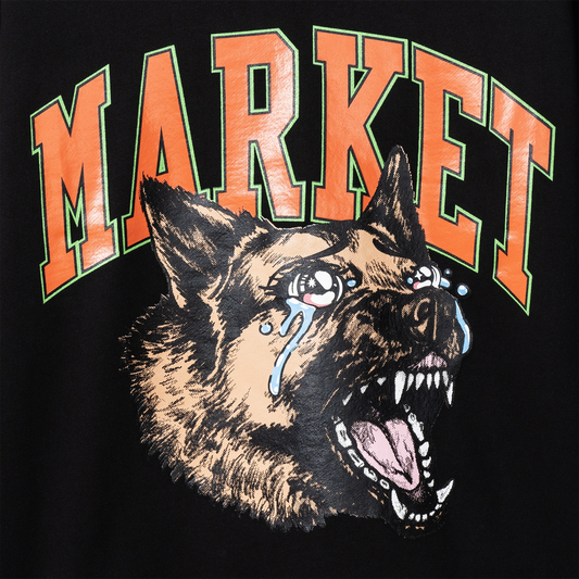 MARKET clothing brand BEWARE CRYING CREWNECK SWEATSHIRT. Find more graphic tees and hoodies at MarketStudios.com. Formally Chinatown Market.