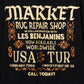 MARKET clothing brand REPAIR SHOP CREWNECK SWEATSHIRT. Find more graphic tees and hoodies at MarketStudios.com. Formally Chinatown Market.