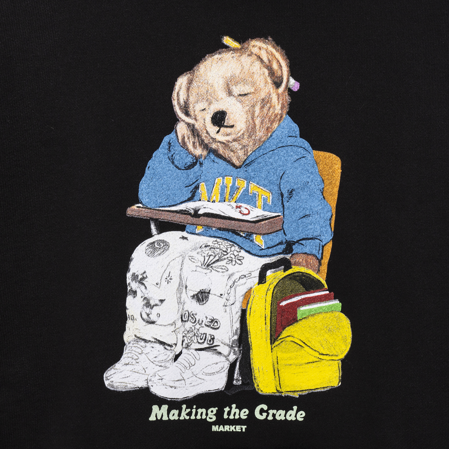 MAKING THE GRADE BEAR PULLOVER HOODIE