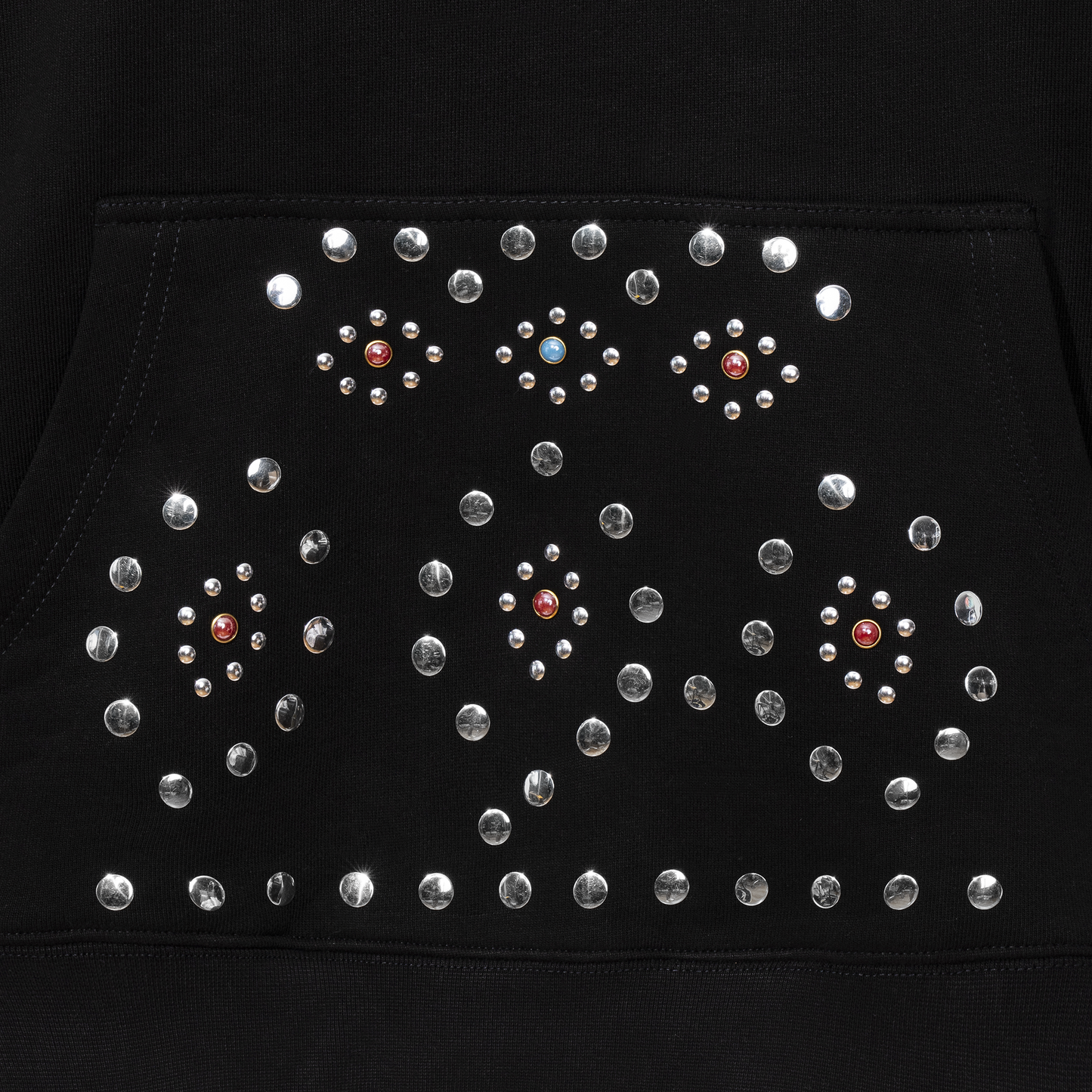 STUDDED PULLOVER HOODIE
