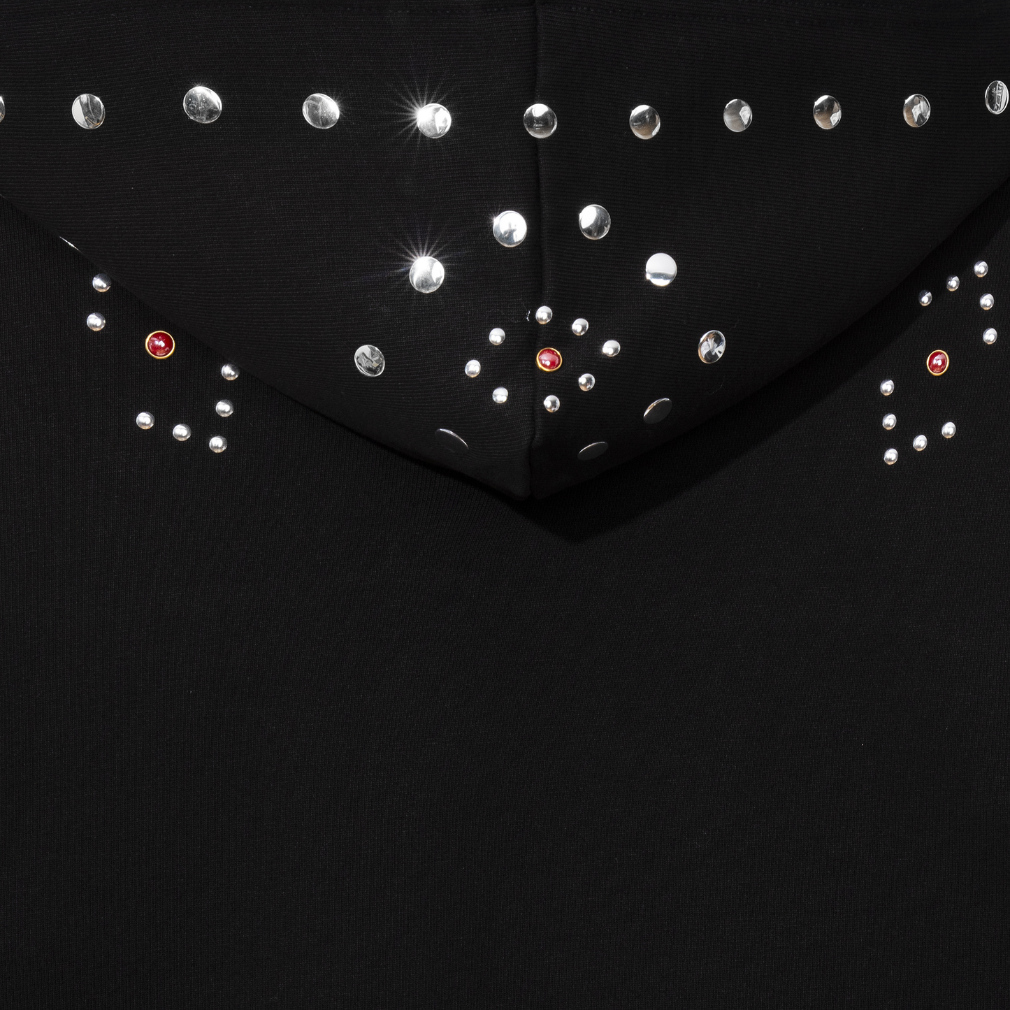 STUDDED PULLOVER HOODIE