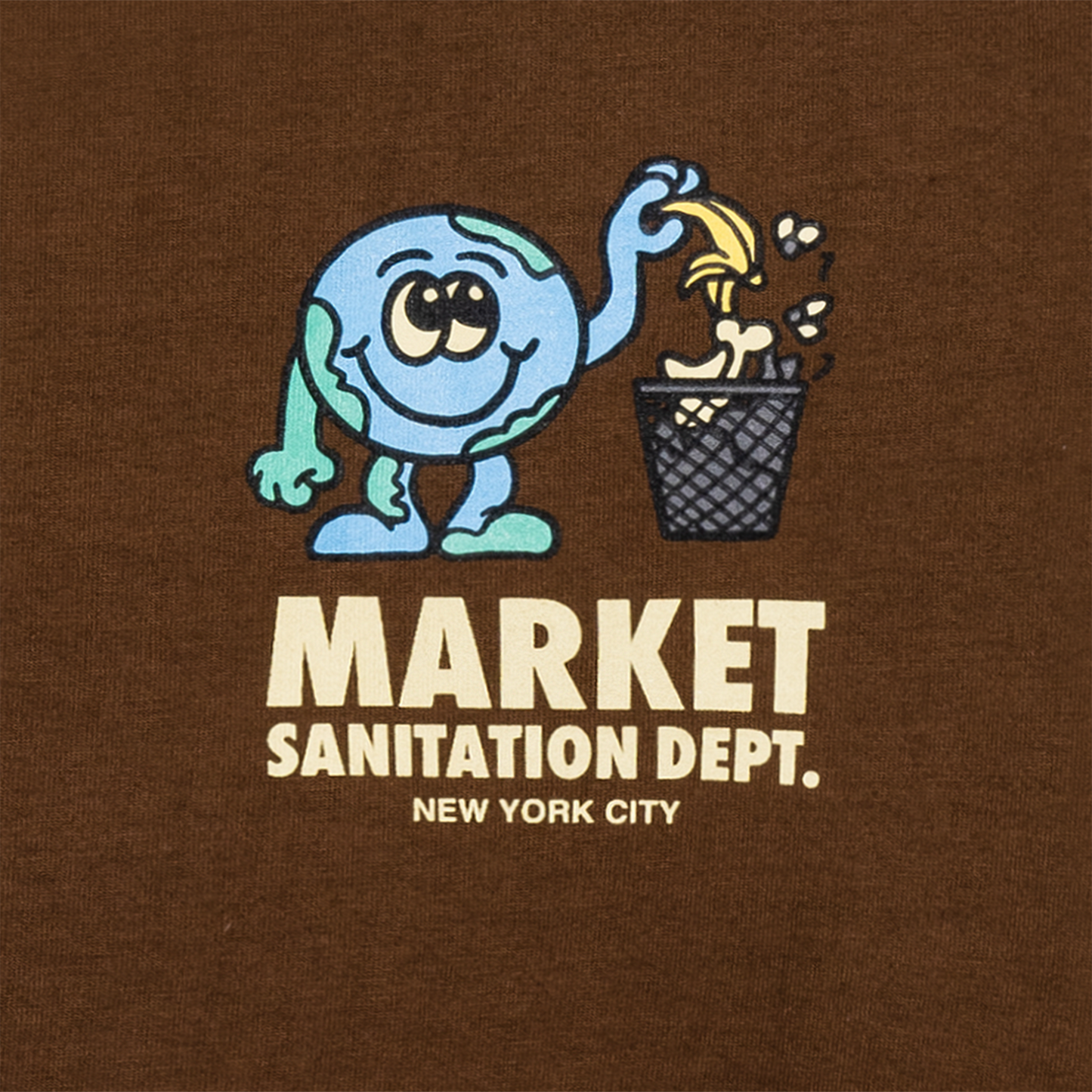 MARKET clothing brand. MARKET graphic tees. Chinatown Market clothing. MARKET Studios t-shirt. 100% Cotton T-Shirt. Graphic Streetwear Tee Shirt. Sanitation Dept T-Shirt
