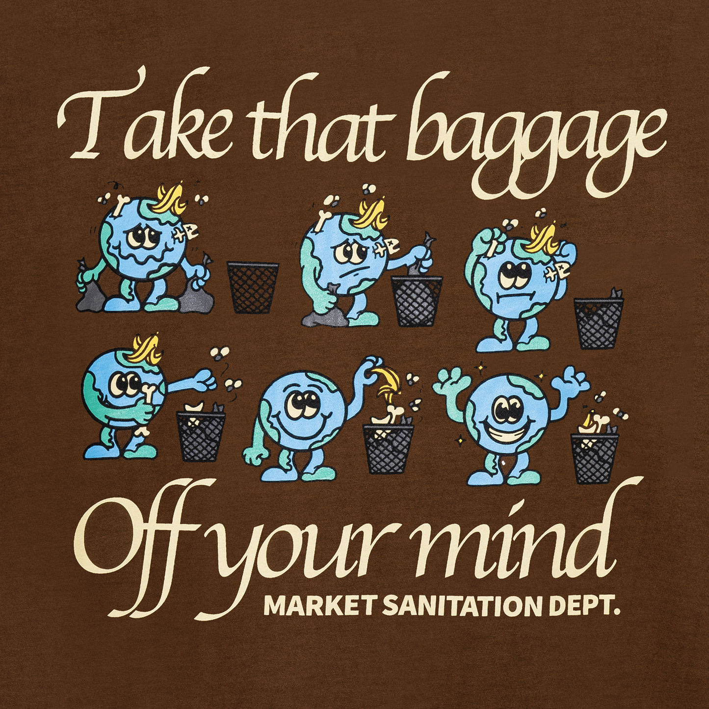 MARKET clothing brand. MARKET graphic tees. Chinatown Market clothing. MARKET Studios t-shirt. 100% Cotton T-Shirt. Graphic Streetwear Tee Shirt. Sanitation Dept T-Shirt