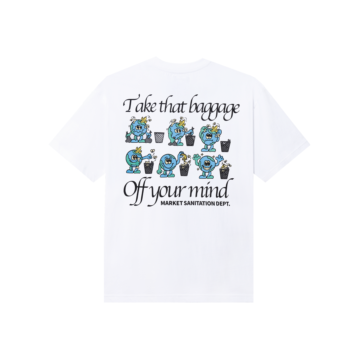 MARKET clothing brand. MARKET graphic tees. Chinatown Market clothing. MARKET Studios t-shirt. 100% Cotton T-Shirt. Graphic Streetwear Tee Shirt. Sanitation Dept T-Shirt