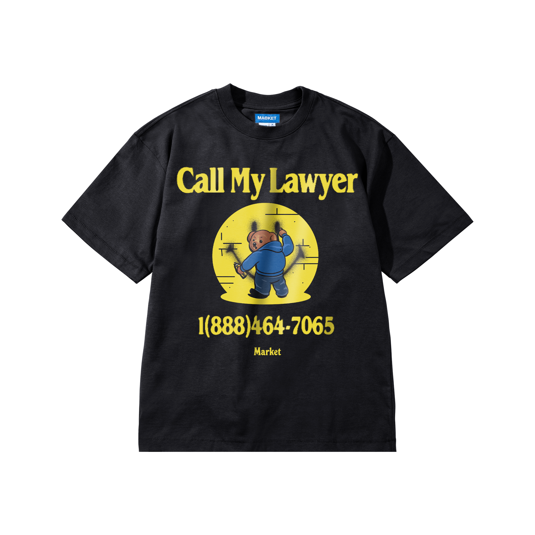 SMILEY CALL MY LAWYER BEAR T-SHIRT