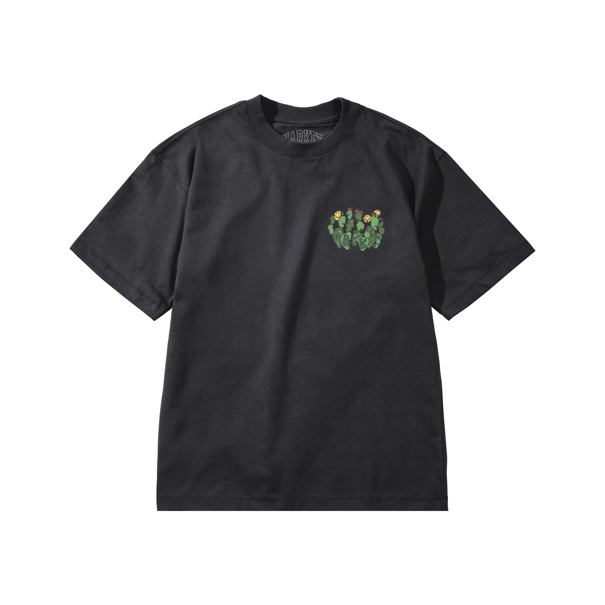 SMILEY CACTUS T-SHIRT - VINTAGE BLACK