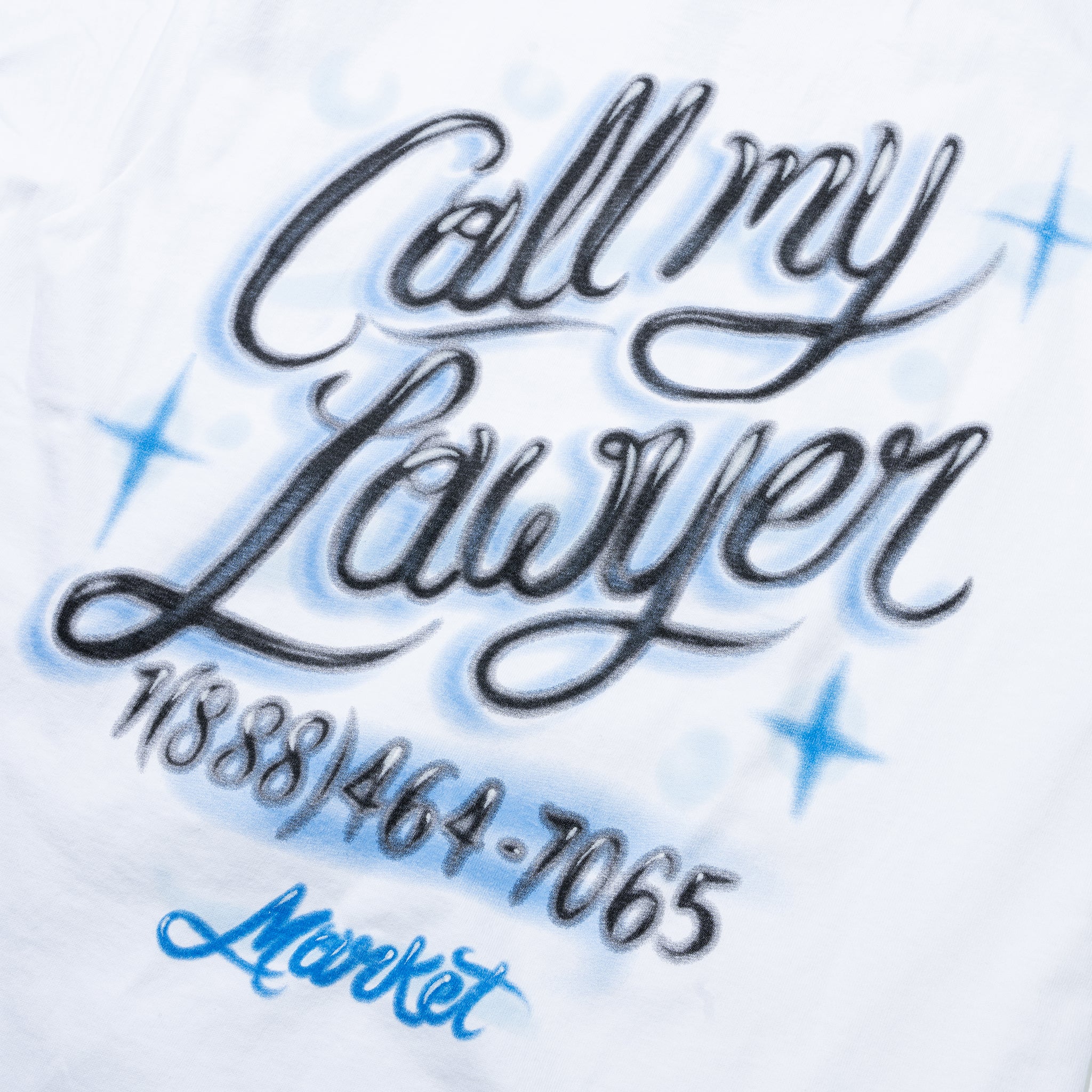 AIRBRUSH CALL MY LAWYER T-SHIRT