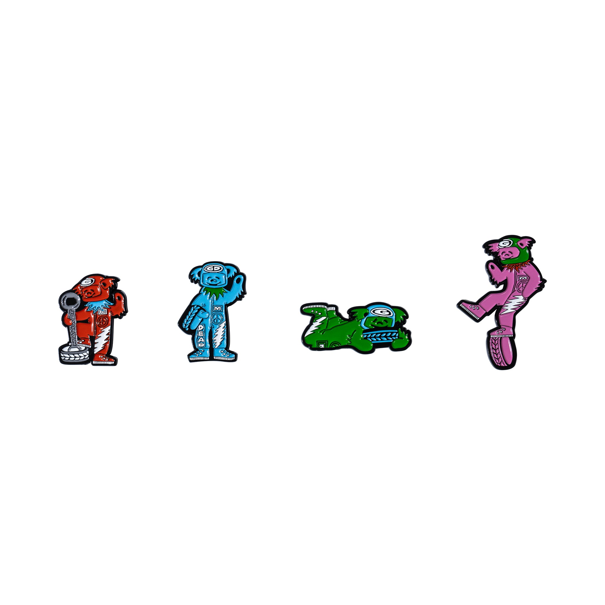 GD X MARKET PITCREW BEARS ENAMEL PIN 4-PACK