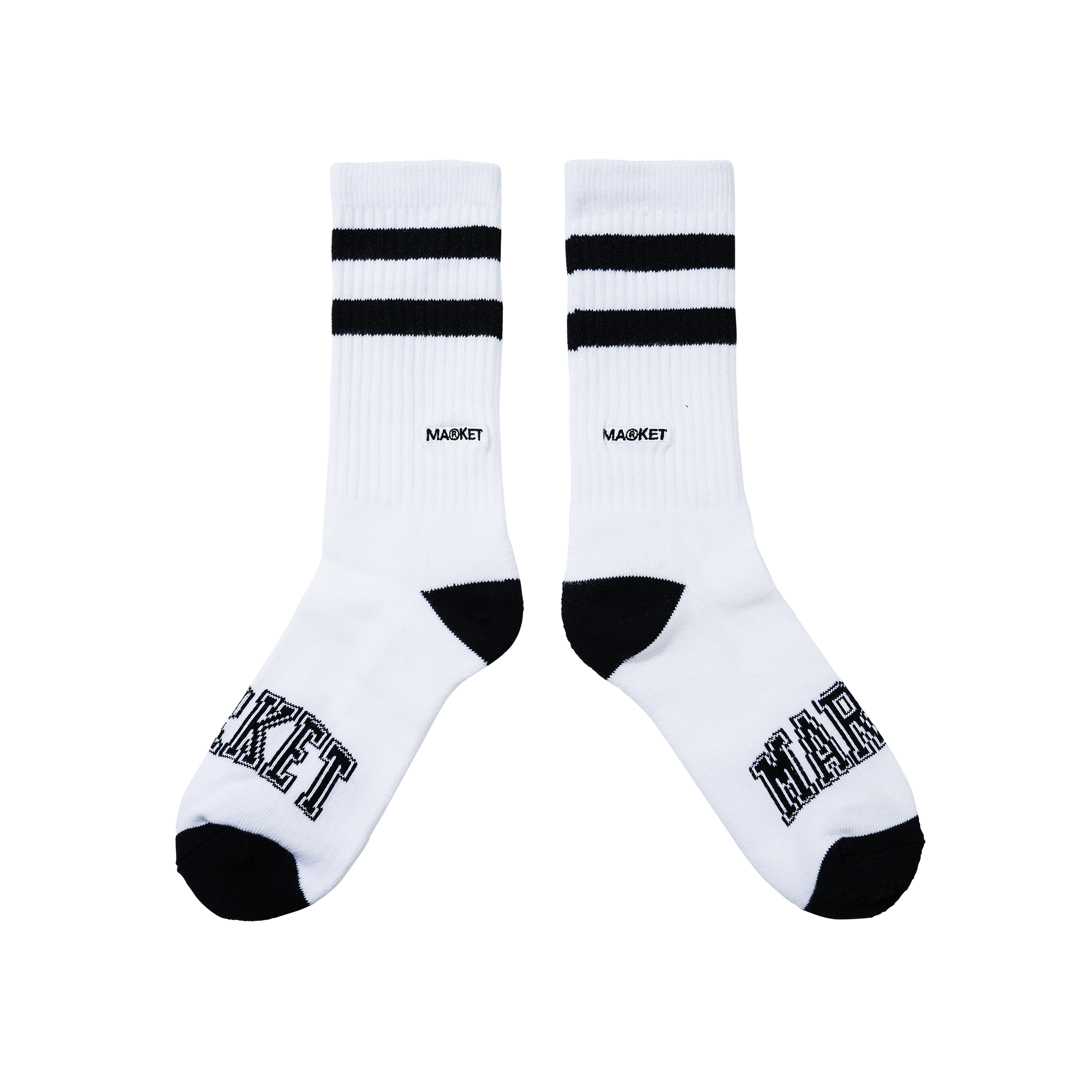 CORE STRIPE CREW SOCKS - WHITE