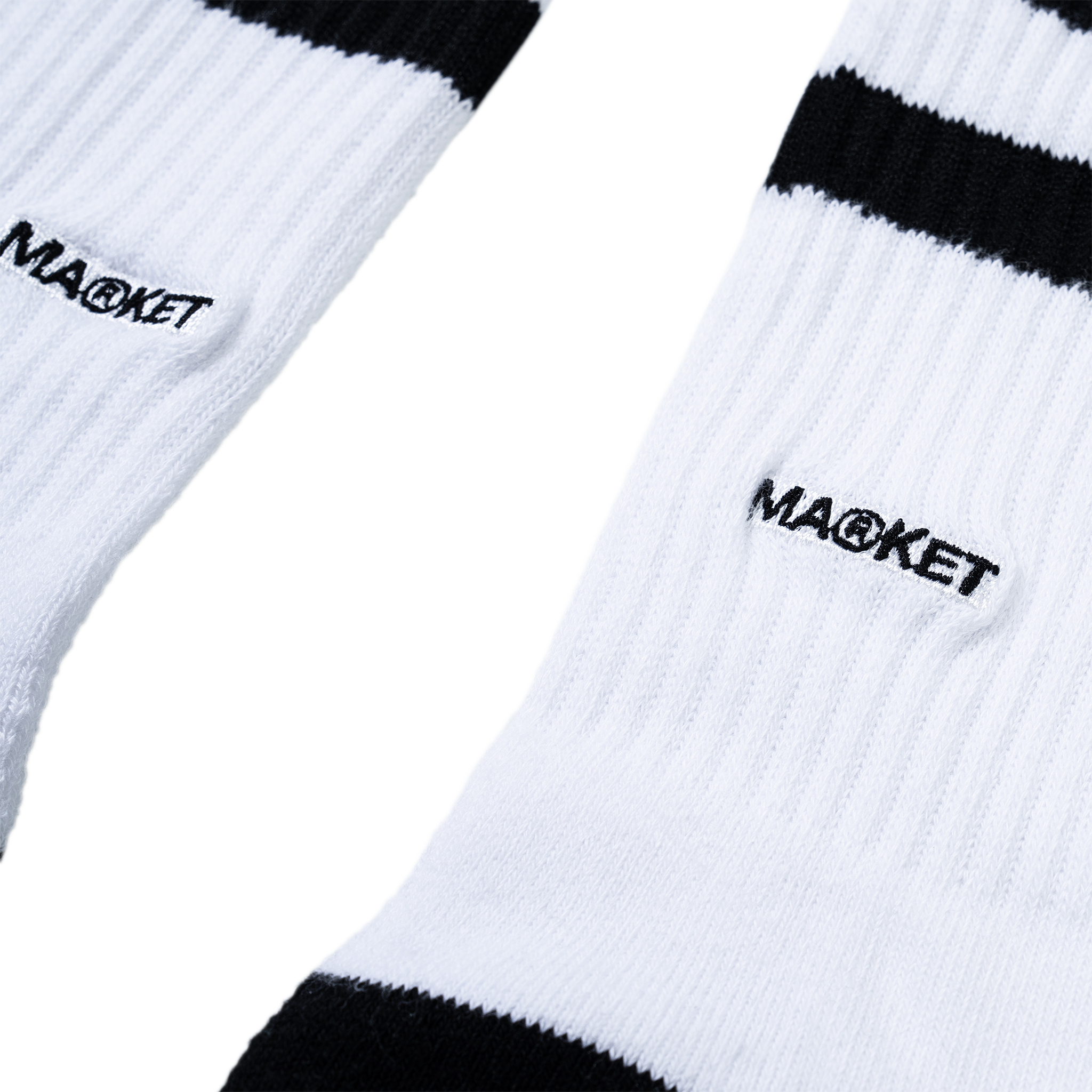 CORE STRIPE CREW SOCKS - WHITE