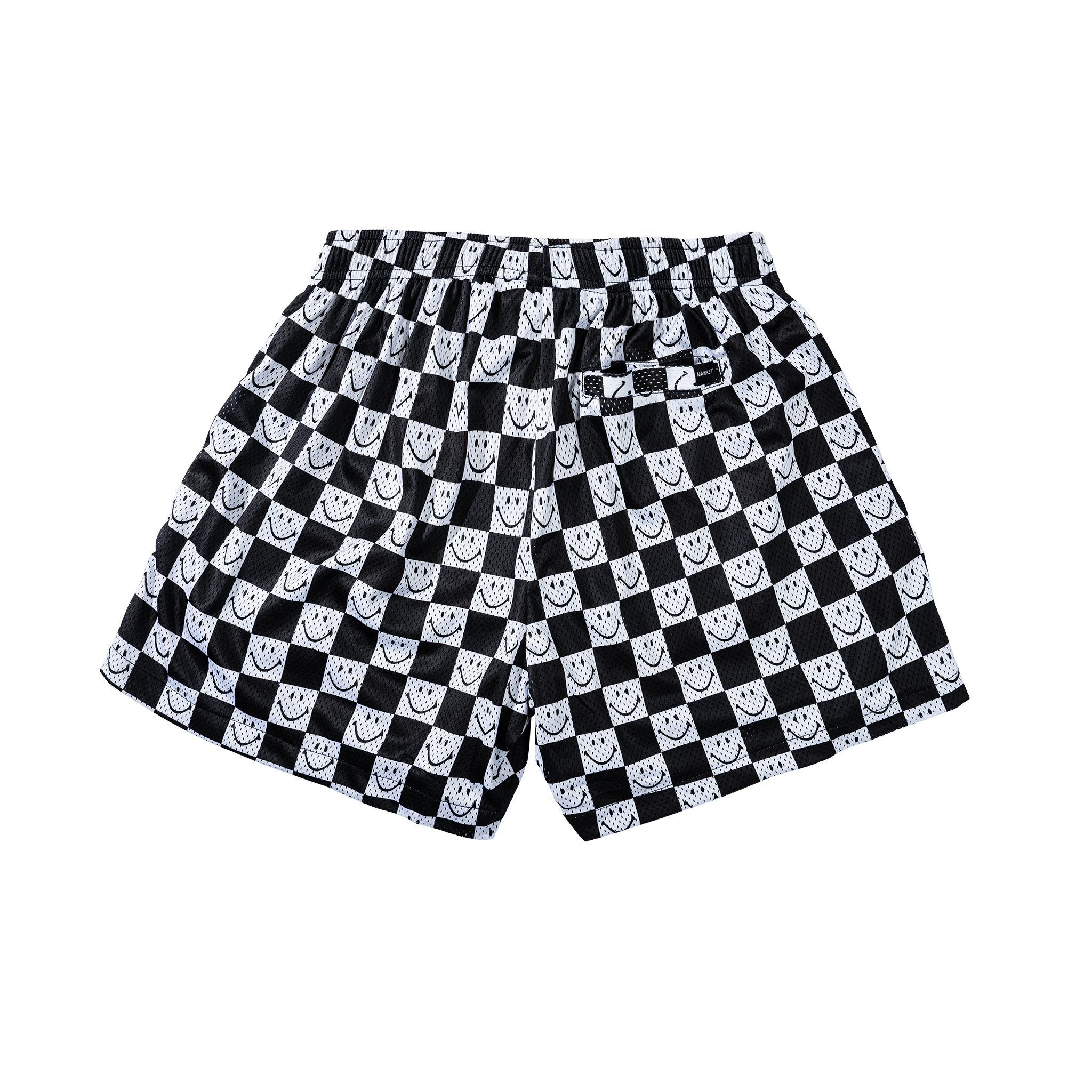SMILEY CHECKERBOARD MESH SHORTS