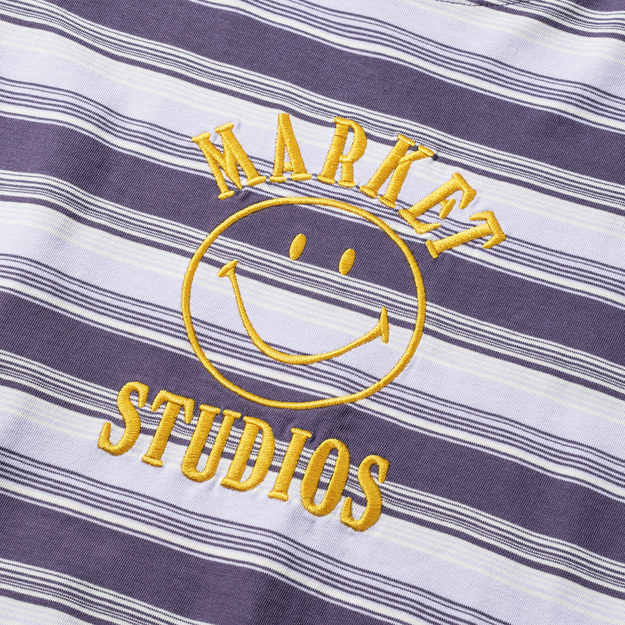 SMILEY LOCKUP STRIPED T-SHIRT