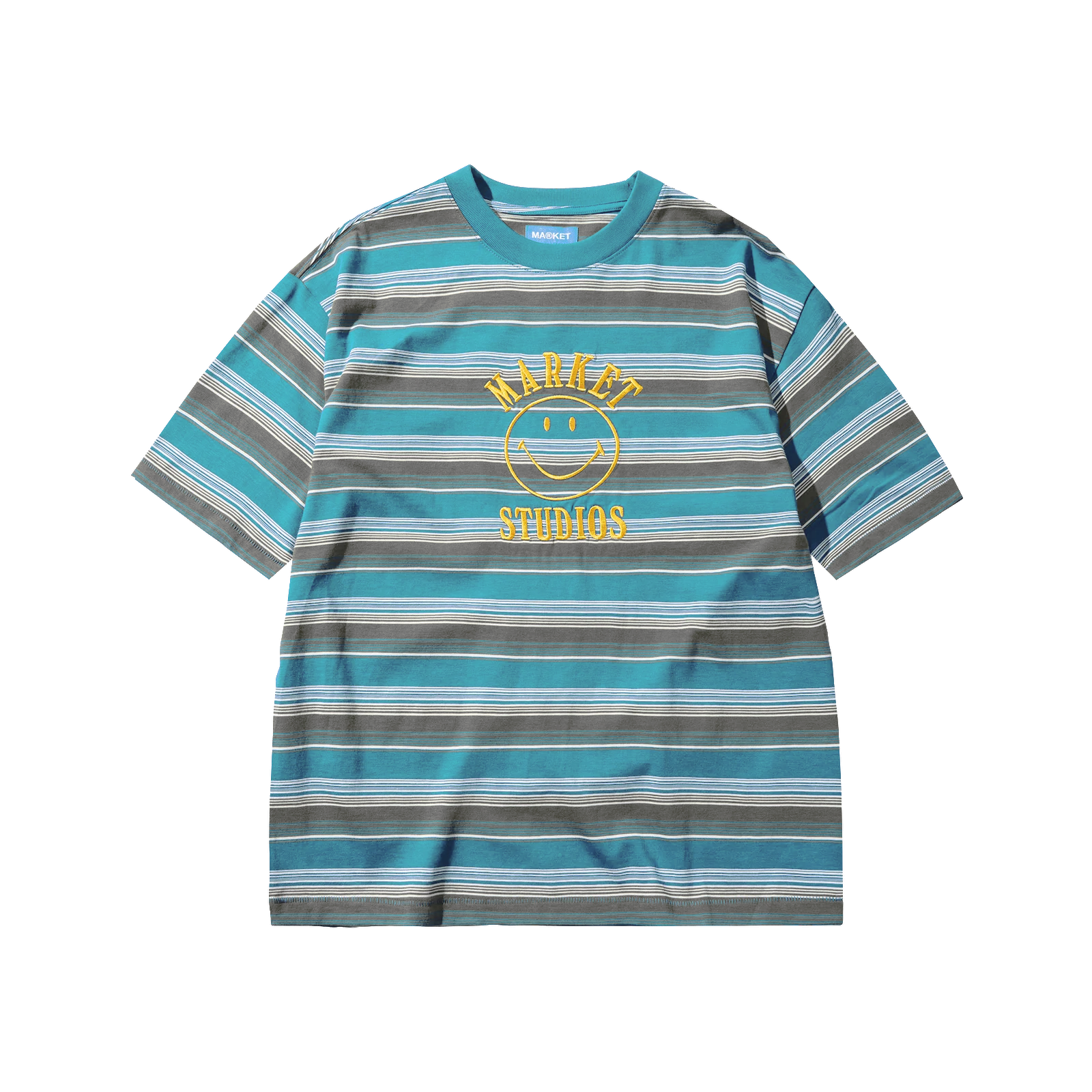 SMILEY LOCKUP STRIPED T-SHIRT