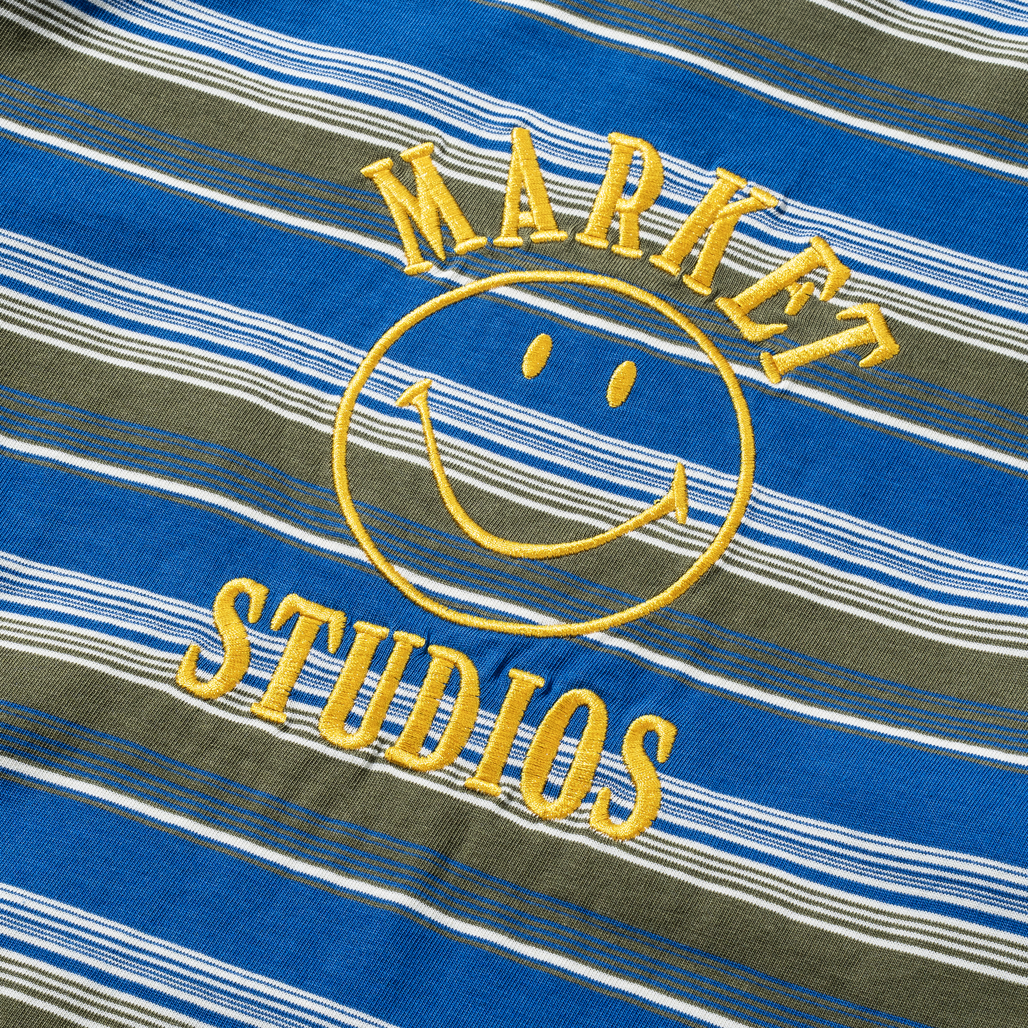 SMILEY LOCKUP STRIPED T-SHIRT