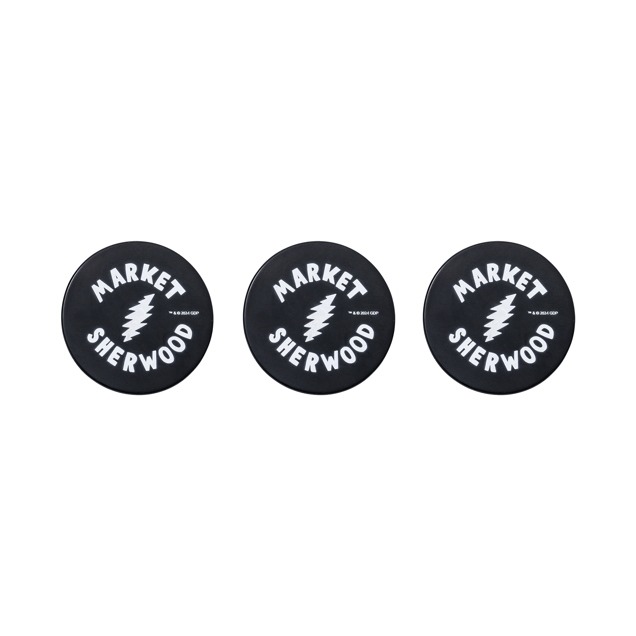 MARKET clothing brand SHERWOOD GD HOCKEY PUCK 3-PACK. Find more basketballs, sporting goods, homegoods and graphic tees at MarketStudios.com. Formally Chinatown Market.