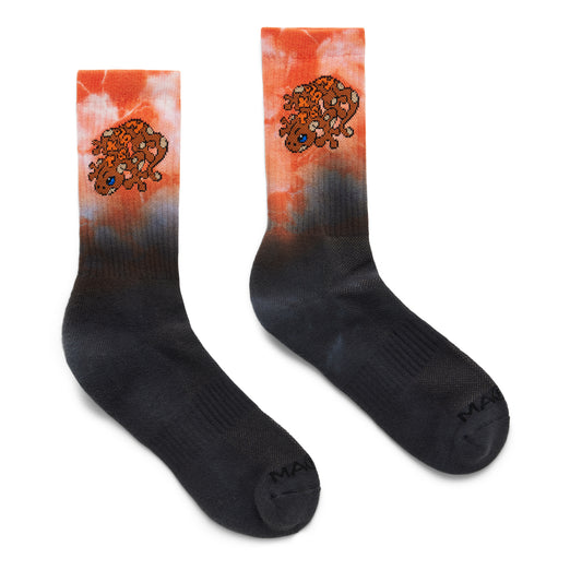 MARKET clothing brand LIZARD TIE DYE SOCKS. Find more graphic tees, socks, hats and small goods at MarketStudios.com. Formally Chinatown Market. 