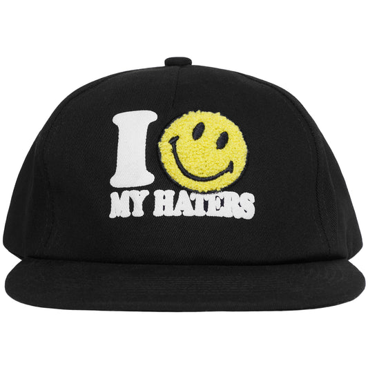 MARKET clothing brand SMILEY HATERS 5-PANEL HAT. Find more graphic tees, hats, beanies, hoodies at MarketStudios.com. Formally Chinatown Market. 