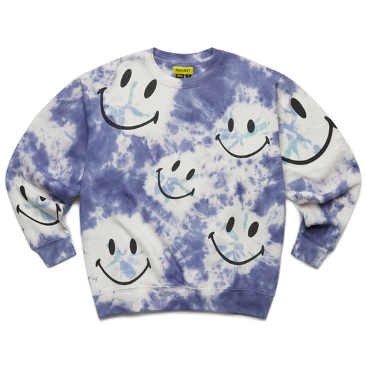 MARKET clothing brand SMILEY TIE-DYE CREWNECK SWEATSHIRT. Find more graphic tees and hoodies at MarketStudios.com. Formally Chinatown Market.
