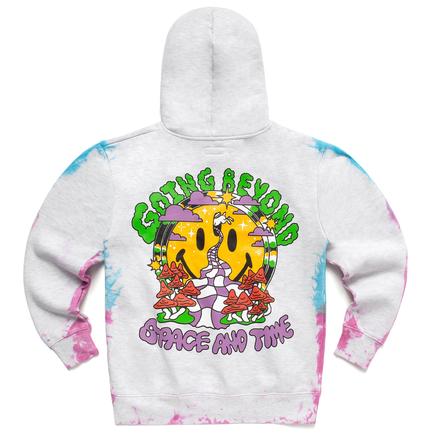 SMILEY BEYOND SPACE AND TIME TIE-DYE HOODIE