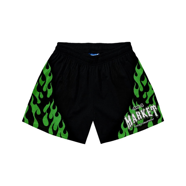 TOXIC FLAMES MESH SHORTS