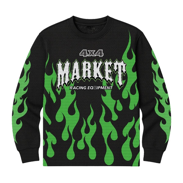 TOXIC FLAMES LS MESH TOP