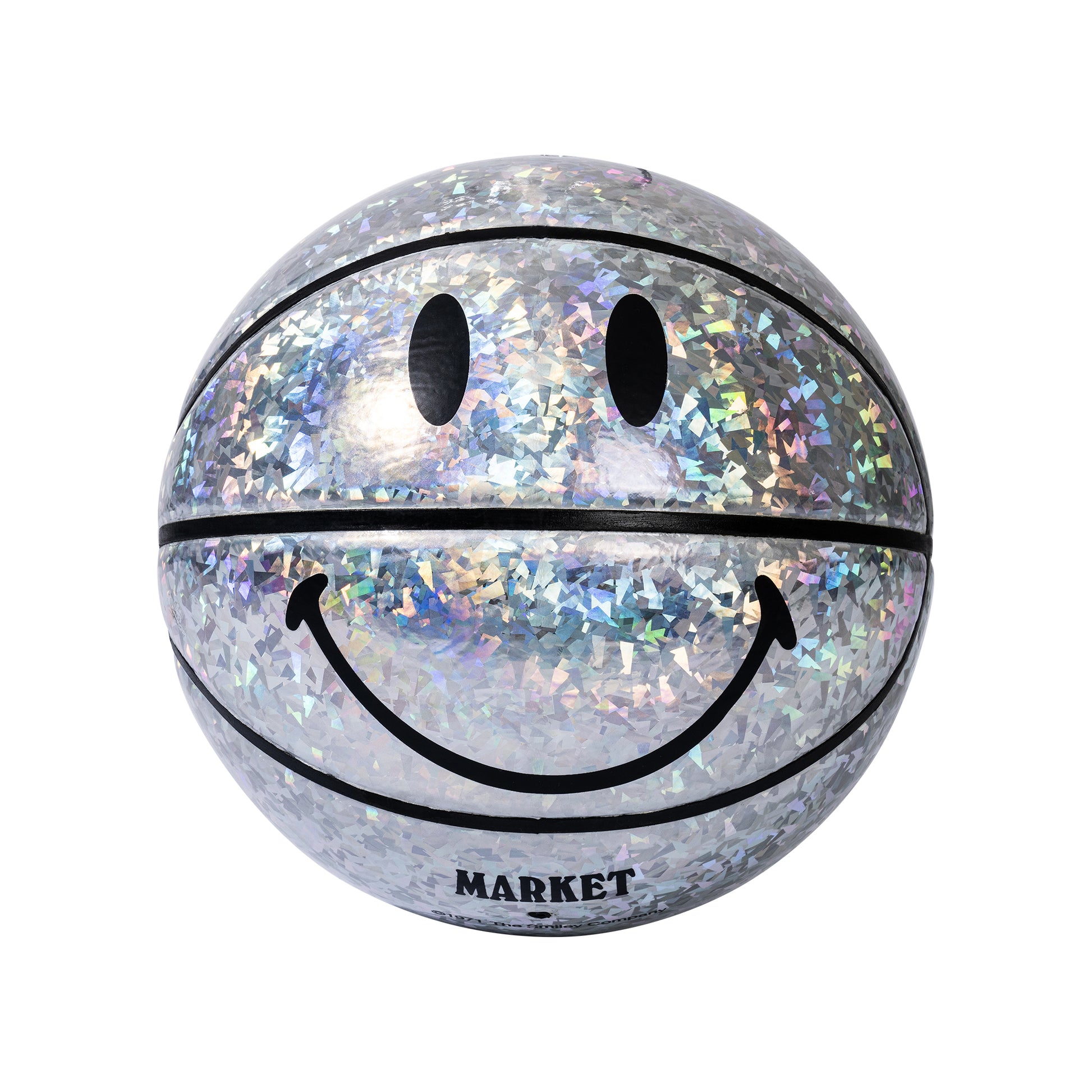MARKET clothing brand SMILEY HOLOGRAM BASKETBALL. Find more basketballs, sporting goods, homegoods and graphic tees at MarketStudios.com. Formally Chinatown Market. 