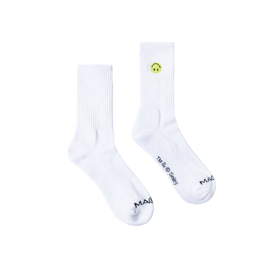 MARKET clothing brand SMILEY GRAND SLAM SOCKS. Find more graphic tees, socks, hats and small goods at MarketStudios.com. Formally Chinatown Market. 
