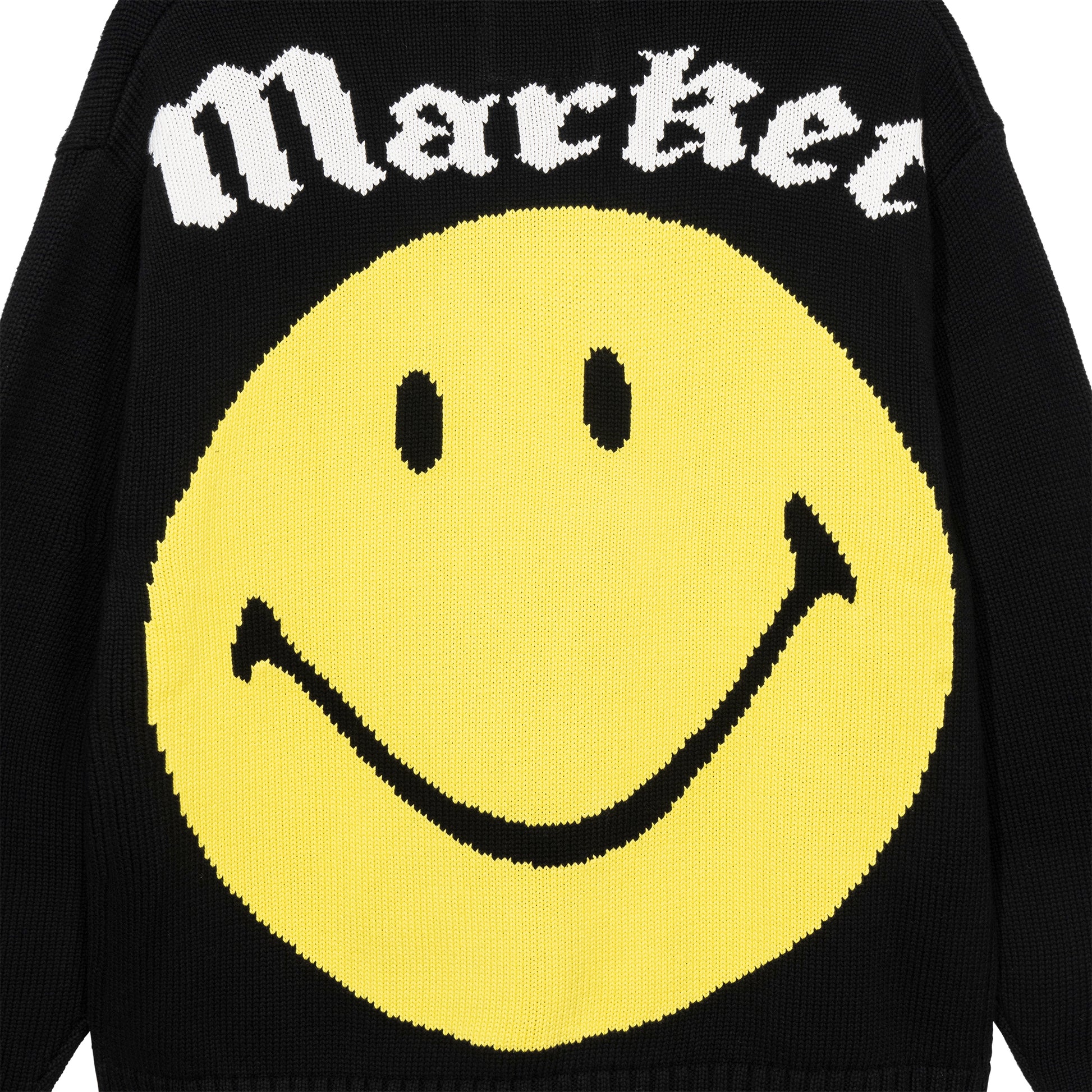 MARKET clothing brand SMILEY GOTHIC SWEATER. Find more graphic tees, jackets, cardigans and more at MarketStudios.com. Formally Chinatown Market.