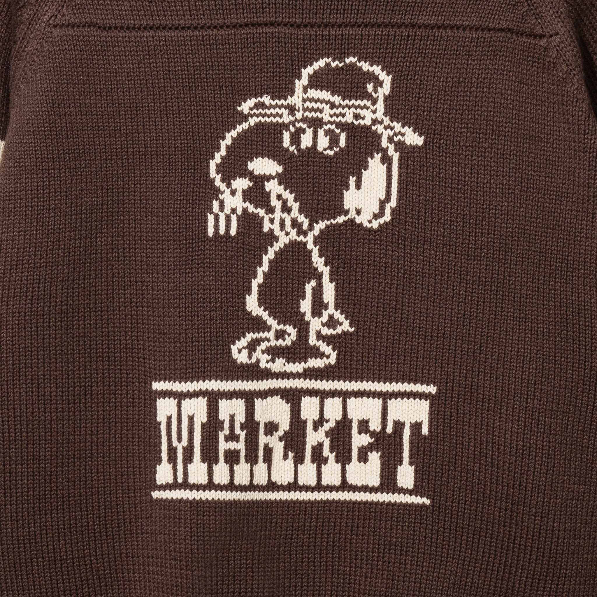 MARKET clothing brand PEANUTS SPIKE KNIT SWEATER. Find more graphic tees and hoodies at MarketStudios.com. Formally Chinatown Market.