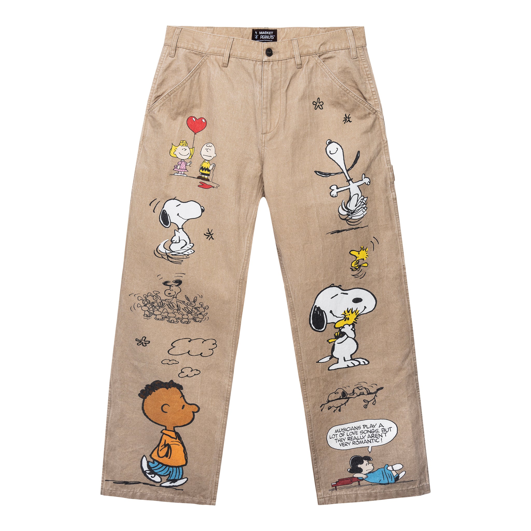 MARKET clothing brand PEANUTS SENIOR PANTS. Find more graphic tees and hoodies at MarketStudios.com. Formally Chinatown Market.