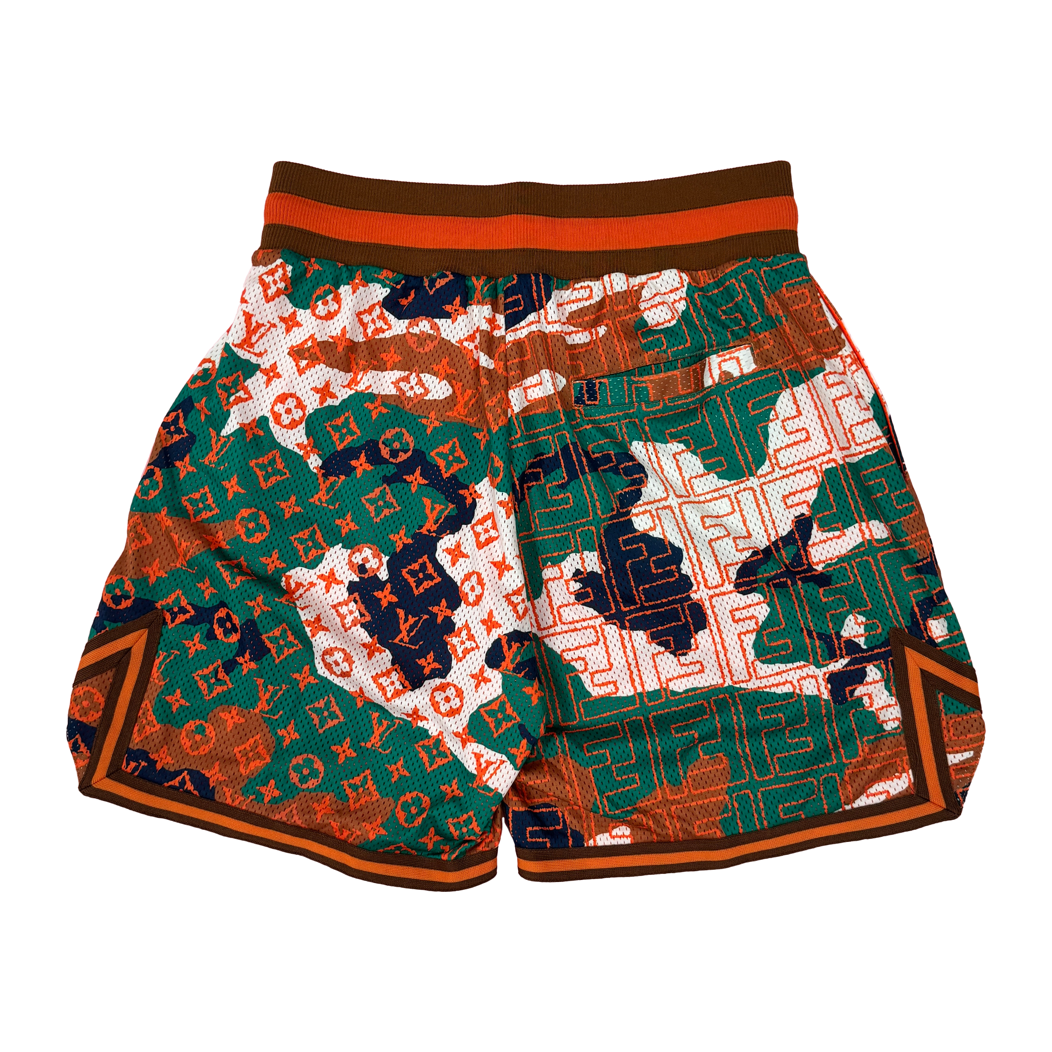 WOODLAND MONOGRAM MESH SHORTS