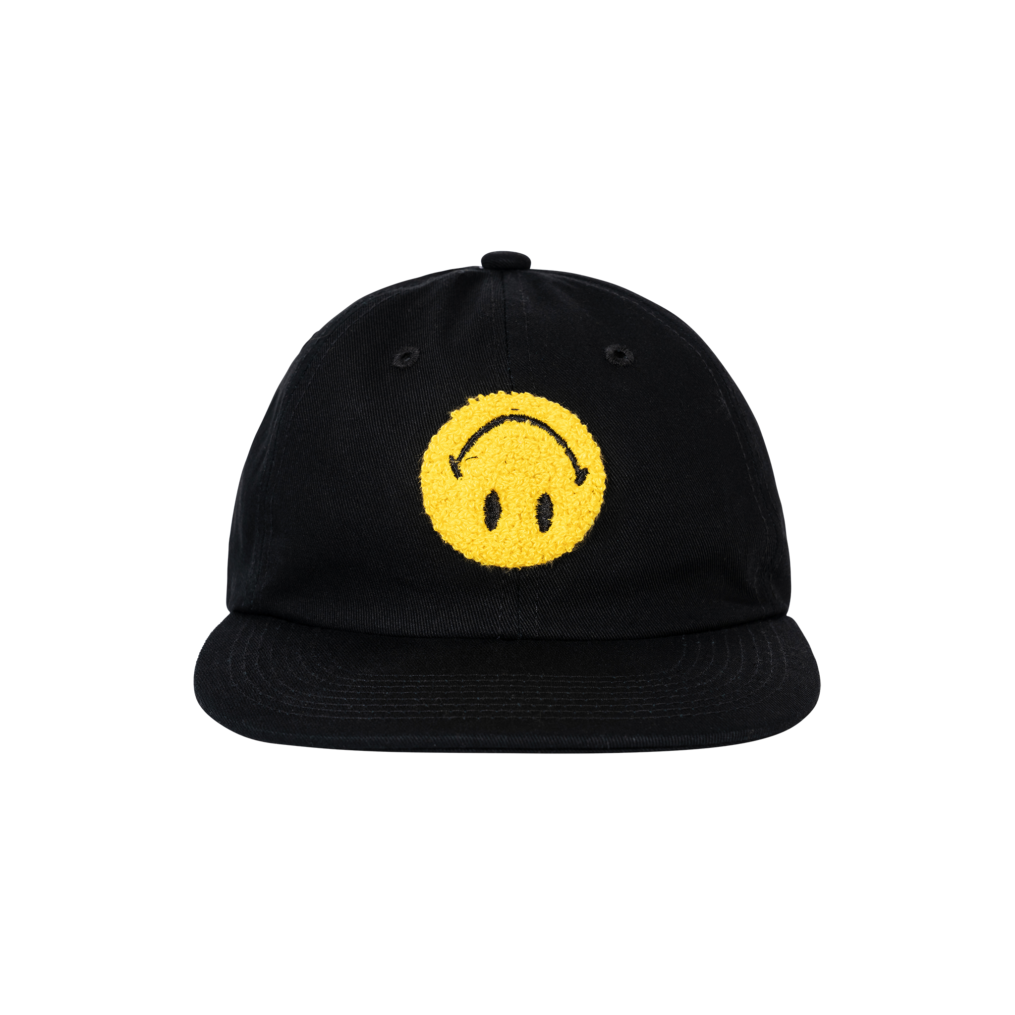 MARKET clothing brand SMILEY UPSIDE DOWN 6 PANEL HAT. Find more graphic tees, hats, beanies, hoodies at MarketStudios.com. Formally Chinatown Market. 