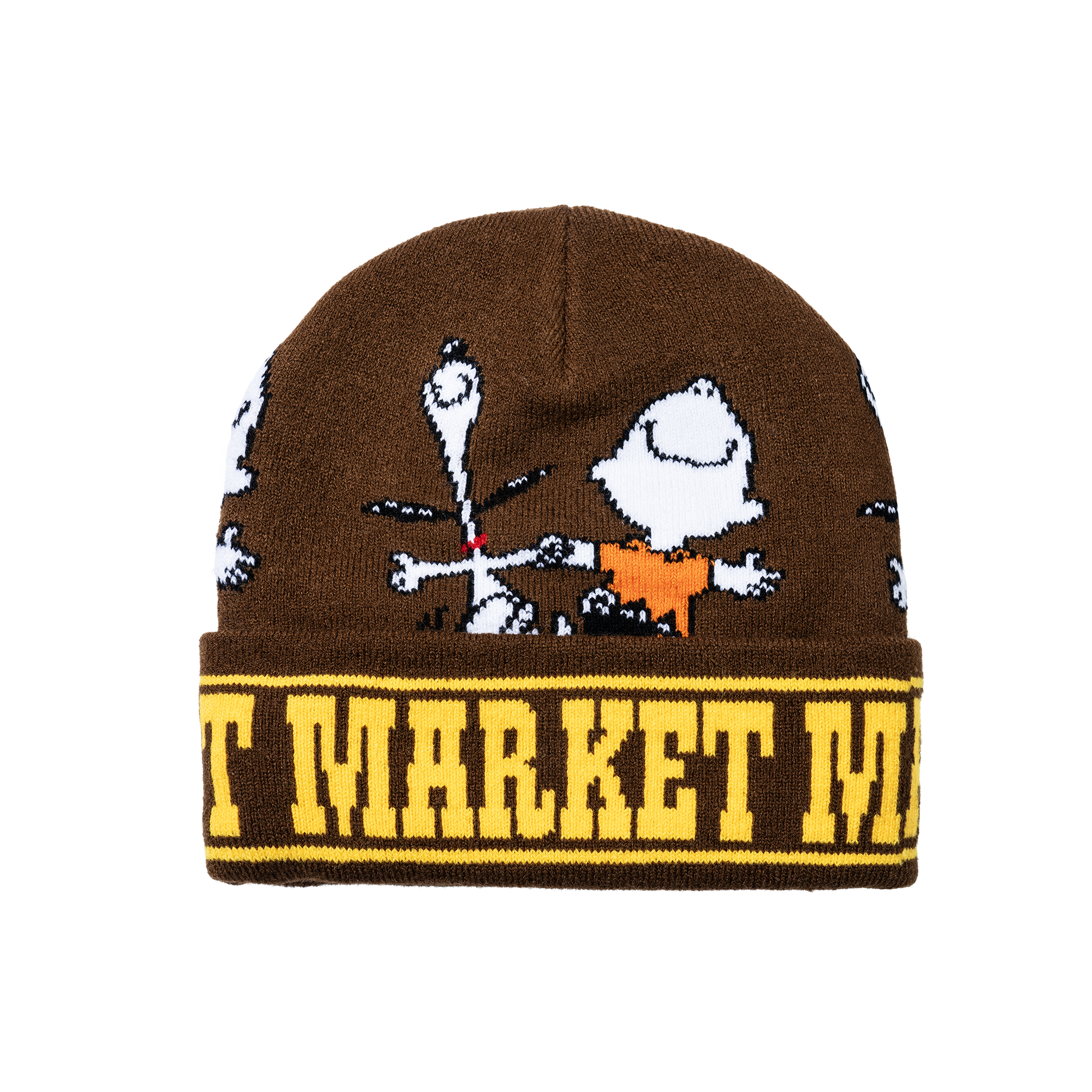 MARKET clothing brand PEANUTS DANCING BEANIE. Find more graphic tees, hats, beanies, hoodies at MarketStudios.com. Formally Chinatown Market. 

