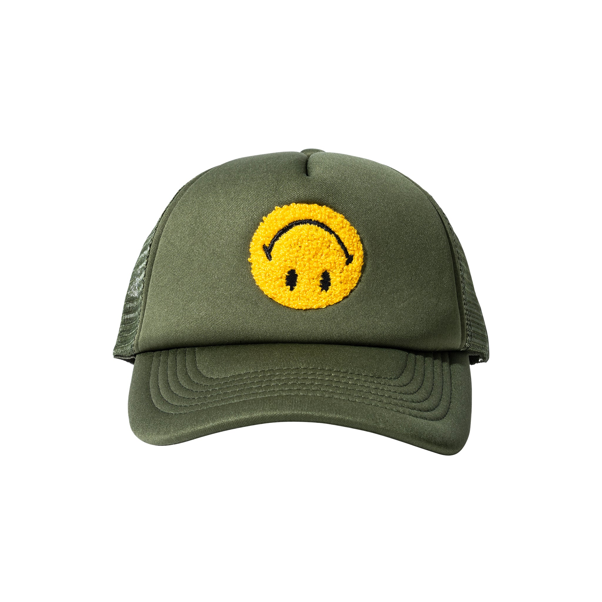 SMILEY UPSIDE DOWN TRUCKER HAT