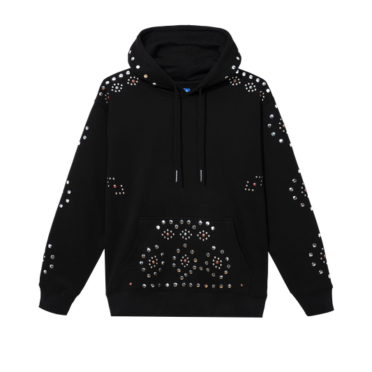 STUDDED PULLOVER HOODIE