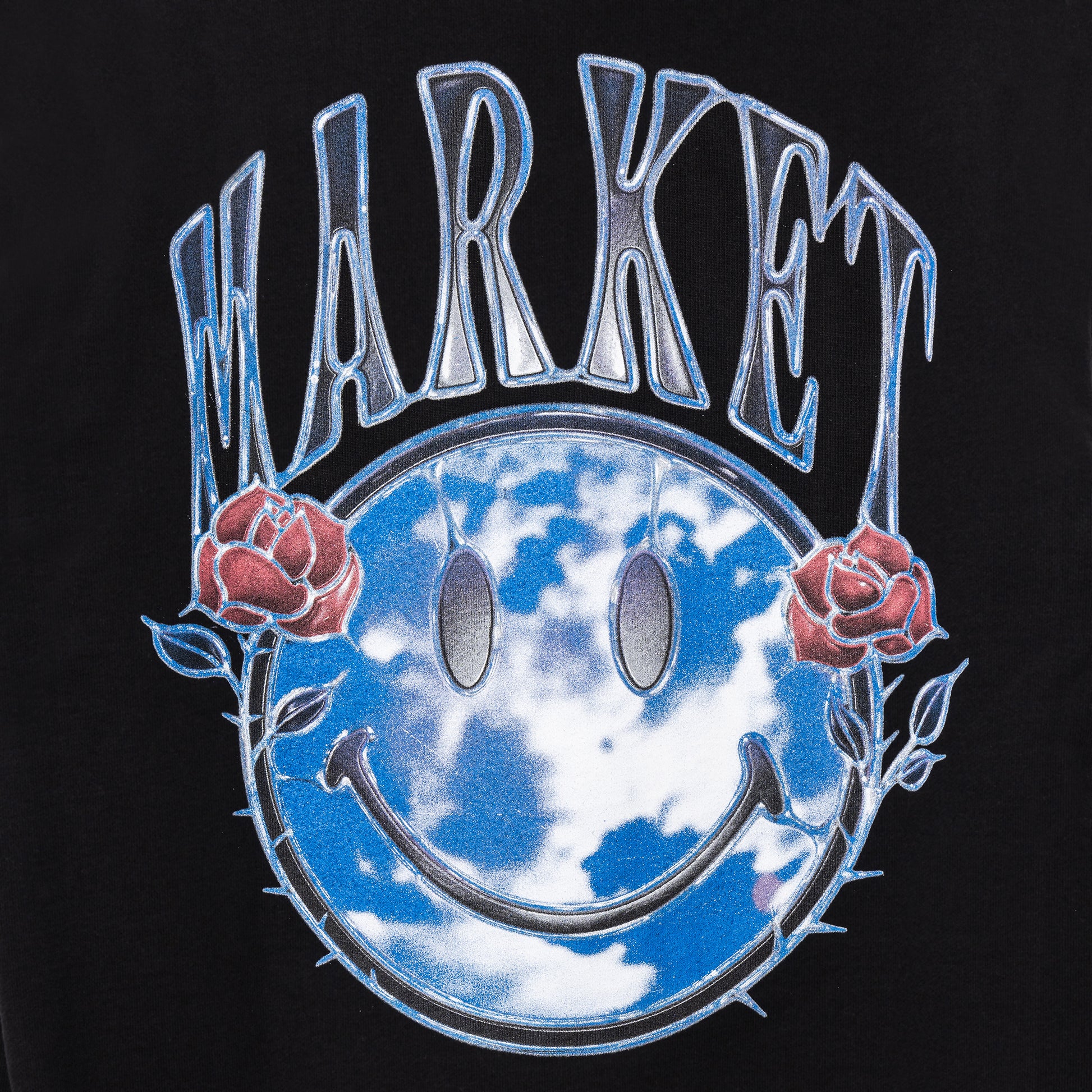 MARKET clothing brand SMILEY REFLECT HOODIE. Find more graphic tees, hats and more at MarketStudios.com. Formally Chinatown Market.
