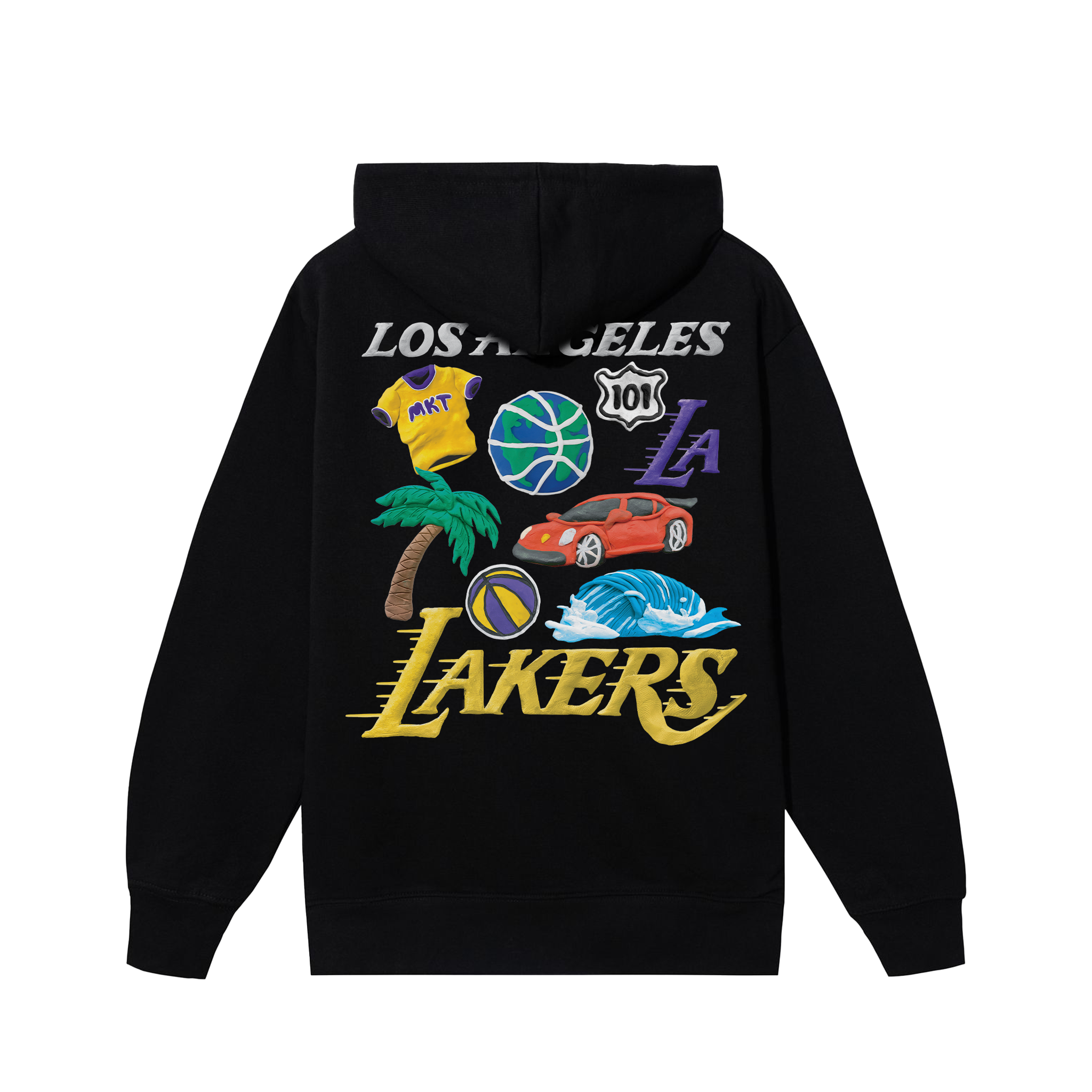 Black lakers hoodie sale