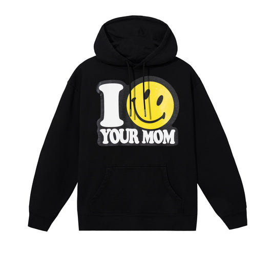 MARKET clothing brand SMILEY YOUR MOM HOODIE. Find more graphic tees, hats and more at MarketStudios.com. Formally Chinatown Market.