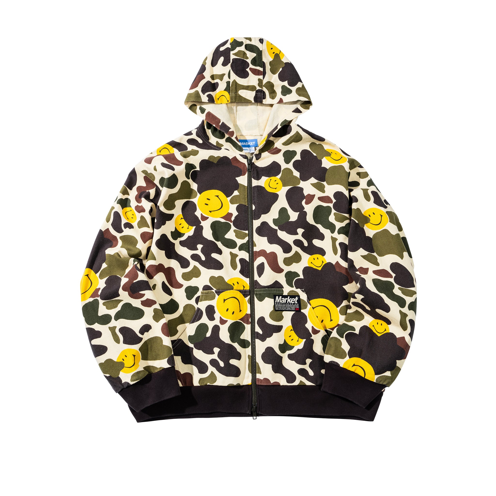 SMILEY CAMO ZIP JACKET