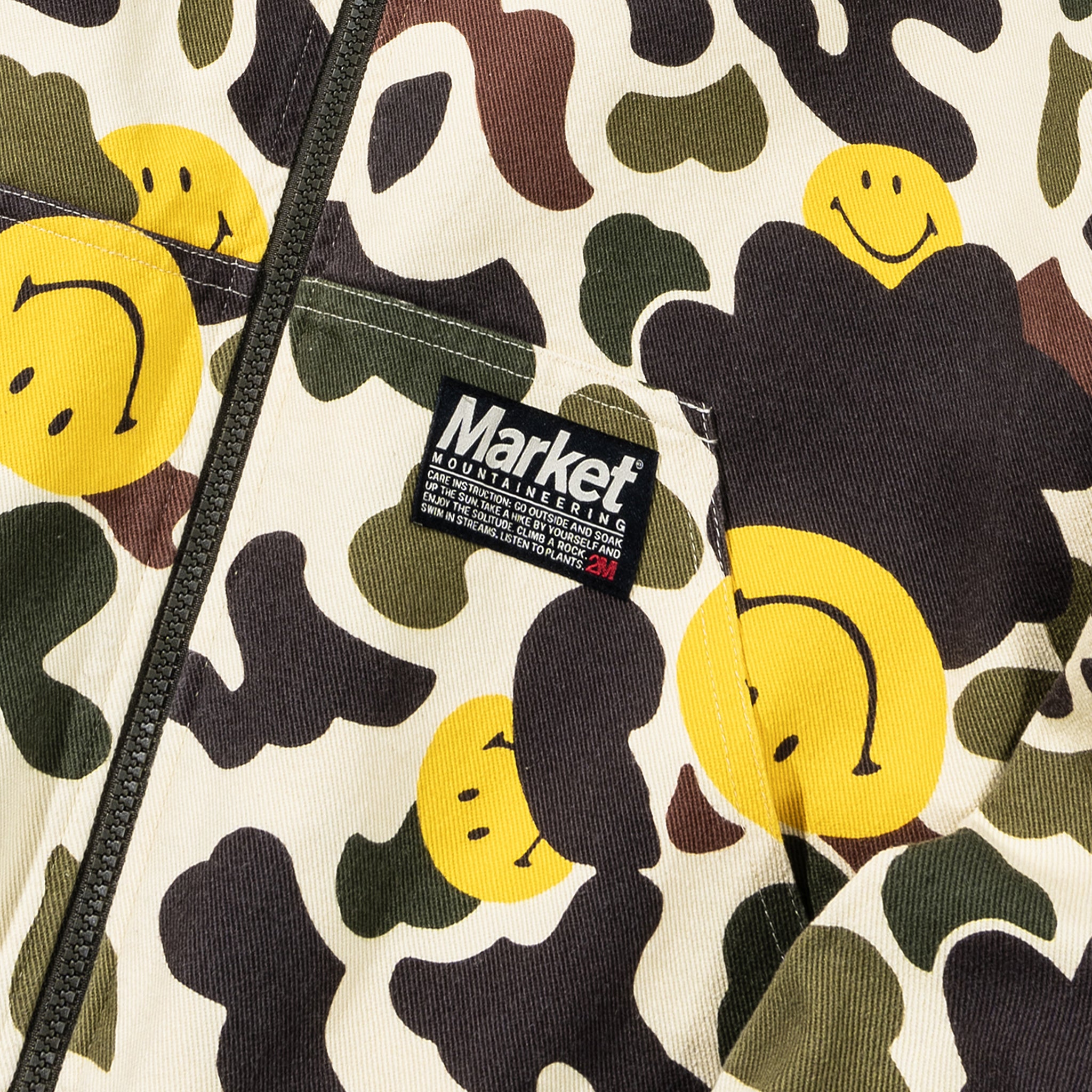 SMILEY CAMO ZIP JACKET