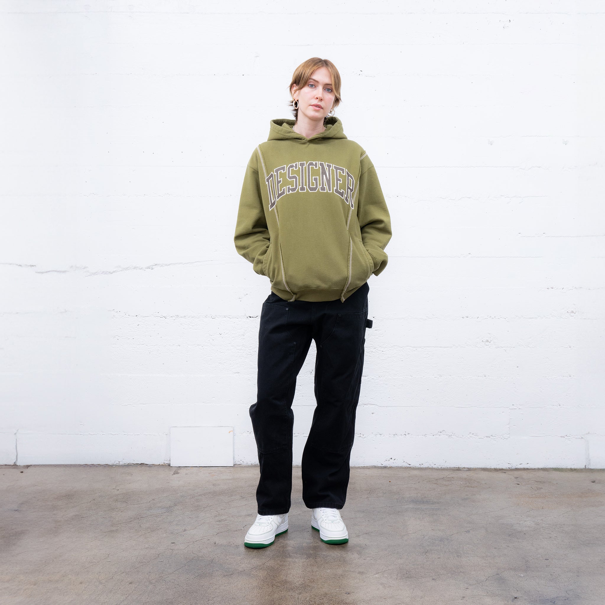 Designer green hoodie sale