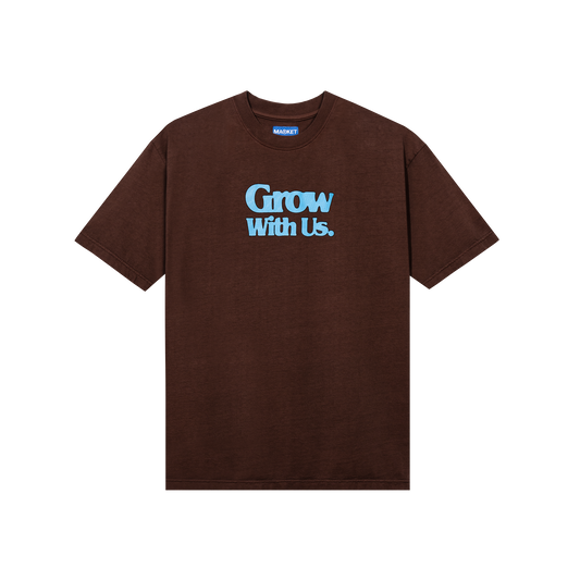 MARKET clothing brand. MARKET graphic tees. Chinatown Market clothing. MARKET Studios t-shirt. 100% Cotton T-Shirt. Graphic Streetwear Tee Shirt.  Grow With Us T-Shirt