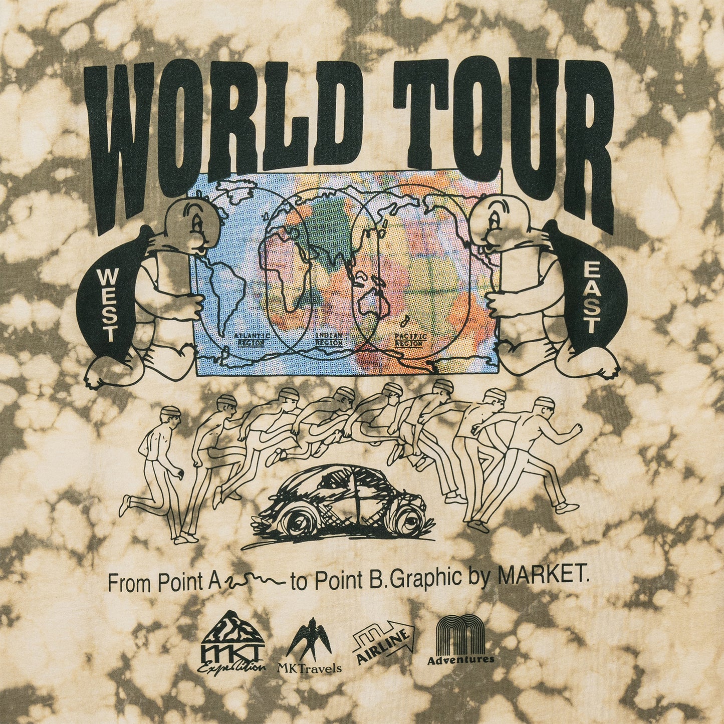 MARKET clothing brand WORLD TOUR T-SHIRT. Find more graphic tees, hats, hoodies and more at MarketStudios.com. Formally Chinatown Market.