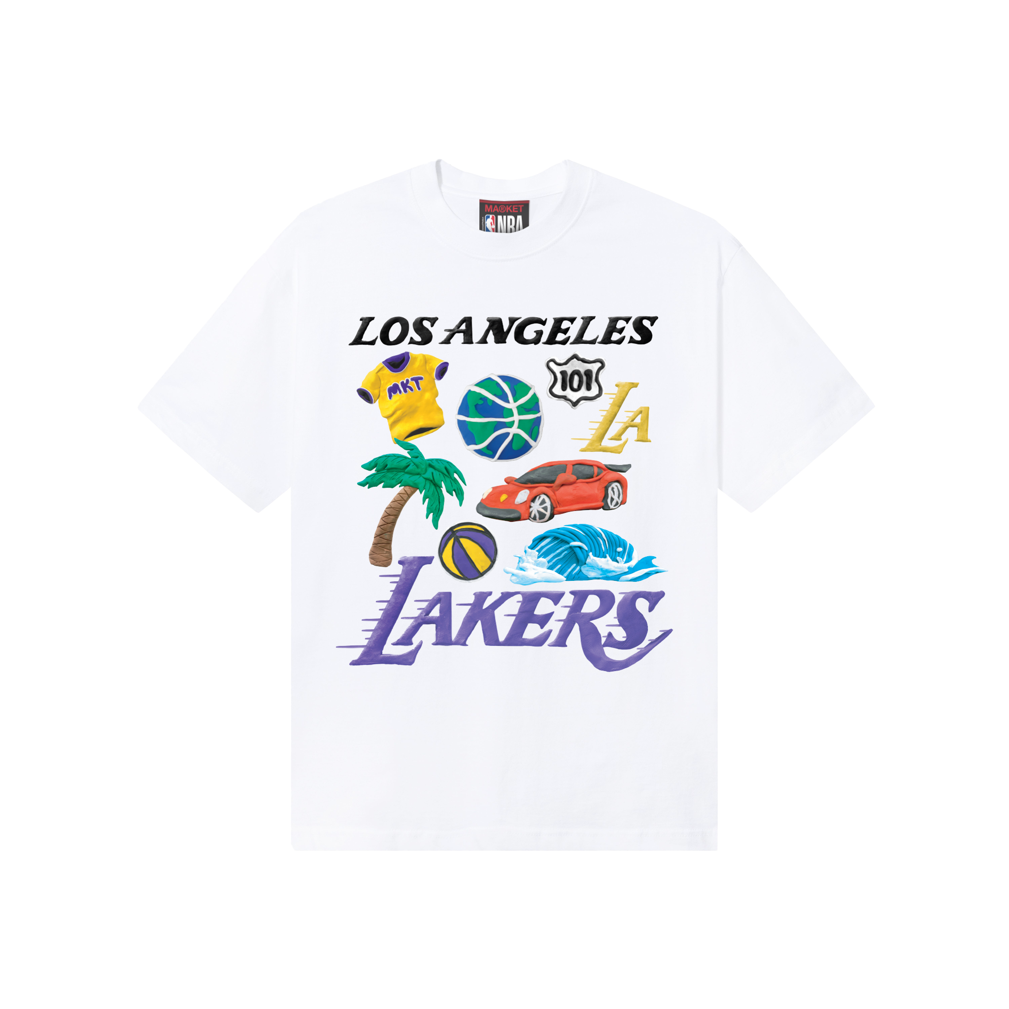 MARKET clothing brand MARKET LAKERS T-SHIRT. Find more graphic tees, hats, hoodies and more at MarketStudios.com. Formally Chinatown Market.