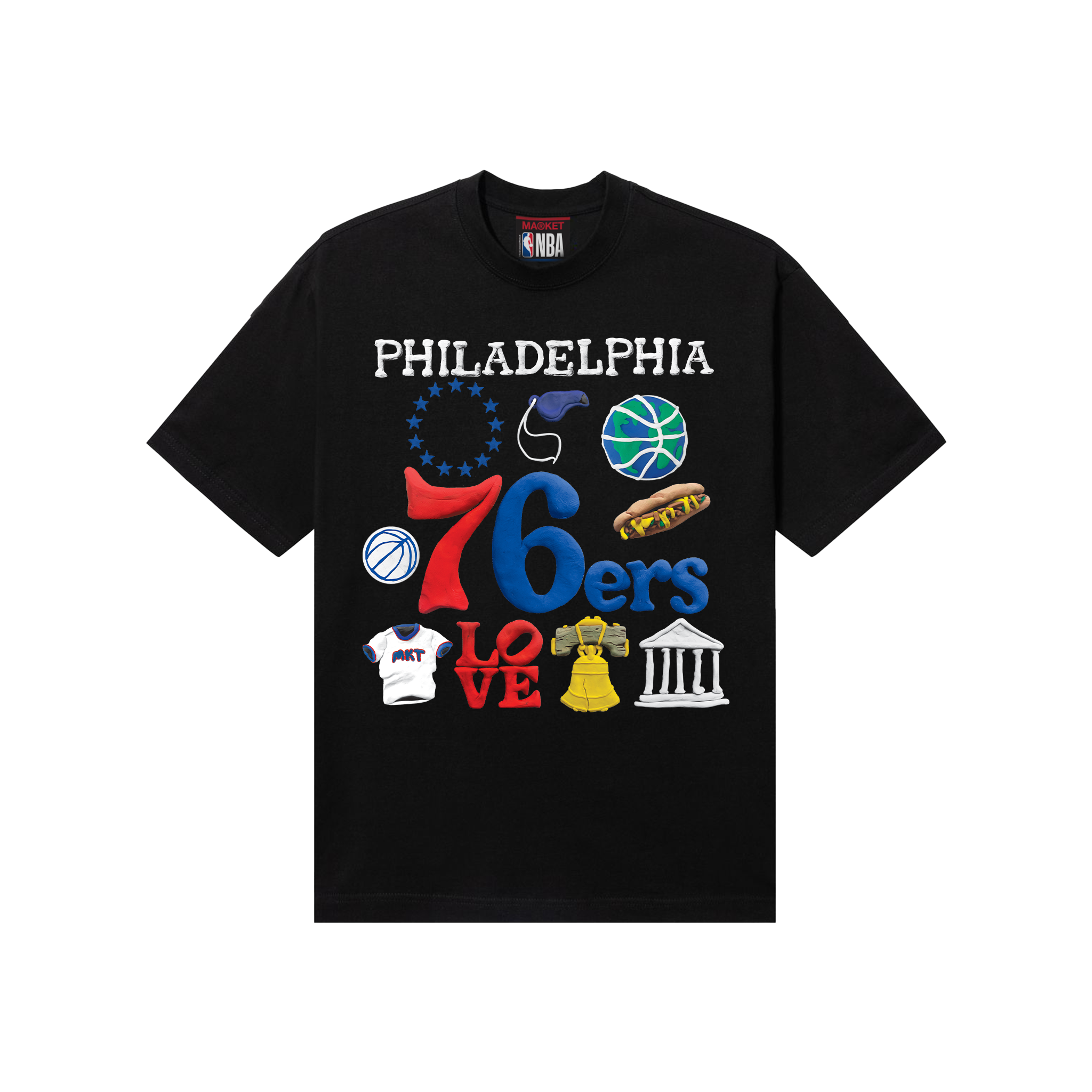 MARKET clothing brand MARKET 76ERS T-SHIRT Find more graphic tees, hats, hoodies and more at MarketStudios.com. Formally Chinatown Market.